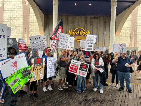 casino workers protest rally