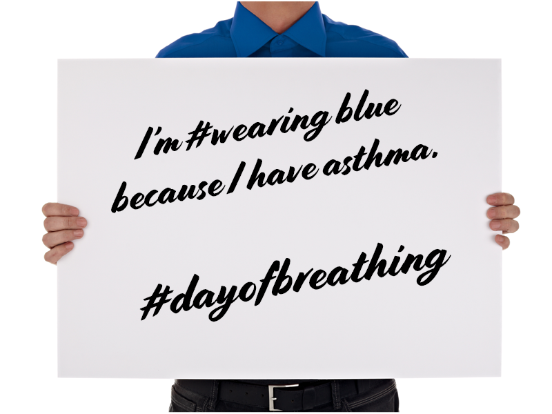 I wear blue because I have asthma